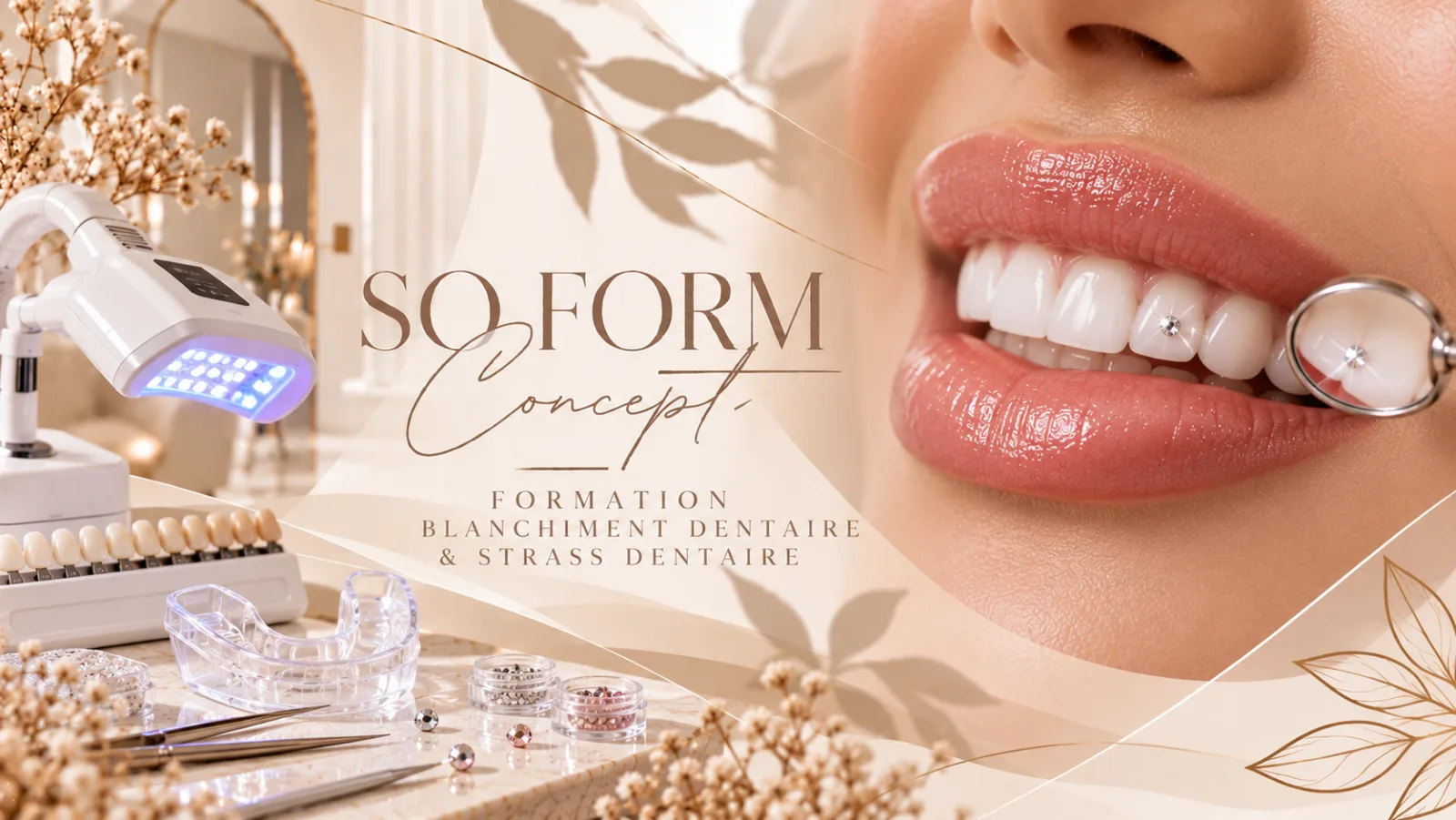 Formation Blanchiment dentaire et strass chez So Form Concept